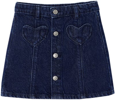 Vertbaudet Jeans meisjesrok met knopen