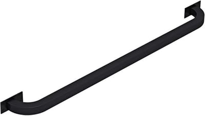 Trapleuning Metaal - Wandmontage Balustrade - Veilige Ondersteuning - Roestwerende Coating - 200 cm - Zwart