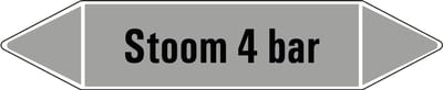 Stoom 4 bar leidingmarkering op vel 126 x 26 mm - 5 per vel