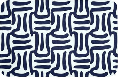 Badmat 60x40 cm - Antislip - Abstract - Modern - Blauw - Badmatten voor badkamer - Badkamermat - Douchemat - Badkamer mat
