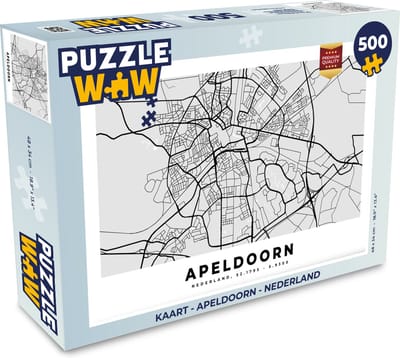 Puzzel Kaart - Apeldoorn - Nederland - Legpuzzel - Puzzel 500 stukjes