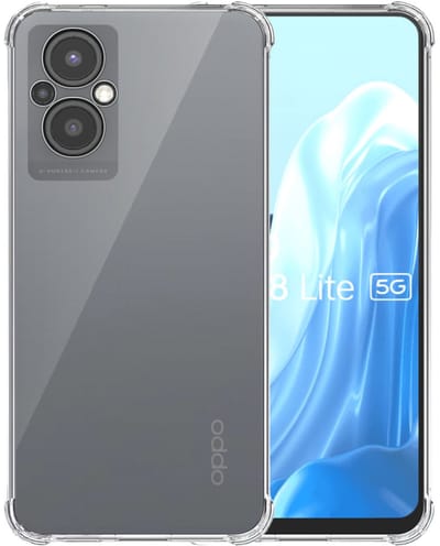 Smartphonica Telefoonhoesje Geschikt voor Oppo A96 5G / Reno 7Z / Reno 8Z / Reno 8 Lite Transparant Schokbestendig - Shockproof TPU SIliconen Backcover Case met Stootrand Doorzichtig geschikt voor Oppo A96 5G;Oppo Reno8 Lite;Oppo Reno8 Z;Reno7 Z