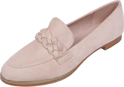 Beige mocassins met gevlochten riem, eco-suède VICES 36 EU