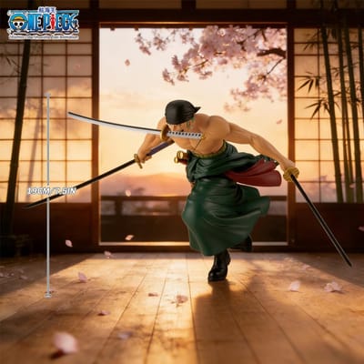 1 st Officieel One Piece Zoro Drie-Zwaard Stijl Actiefiguur - Anime Sierlijk Verzamelfiguur Perfect voor Vakantiecadeaus brown