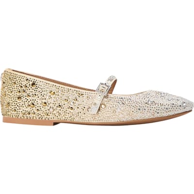 Steve Madden Brissa-ballerina's met luipaardprint voor dames (Goud)