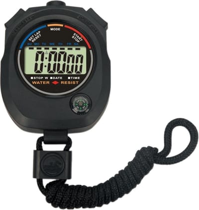 Digitale Stopwatch Met Kompas I Met Klok, Alarm & Kalender I LCD Display I Met Polskoord I Spatwaterdicht I Schokbestendig