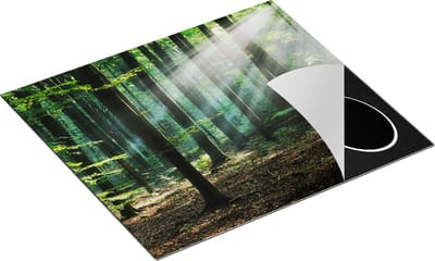 Chefcare Inductie Beschermer Bos met Zon tussen de Bomen - 60x50 cm - Afdekplaat Inductie - Kookplaat Beschermer - Inductie Mat