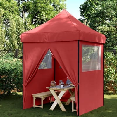 Opvouwbare Partytent - Tuinpaviljoen Waterdicht - Feesten en Bijeenkomsten - Pop-up Snel Opgezet - 200 x 200 cm - Bordeaux
