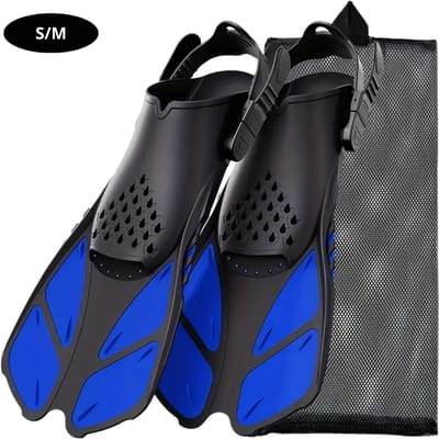 Bovista Zwemvliezen Voor Kinderen & Volwassenen - Flippers - Zwemflippers - Snorkelset - Blauw - S/M