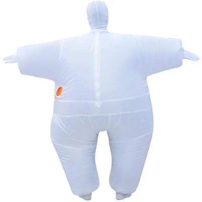 Opblaasbaar Pak voor het Hele Lichaam Sumo Kleding Lopende Pop Grappig Wit voor Lengte 1,6m - 2,2m white