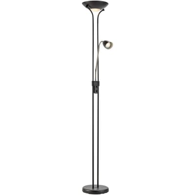 Markslöjd LED uplighter Modu, zwart, leeslampje, hoogte 180 cm, dimbaar.