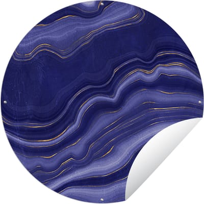 Tuincirkel Glitter - Agaat steen - Edelstenen - 60x60 cm - Ronde Tuinposter - Buiten