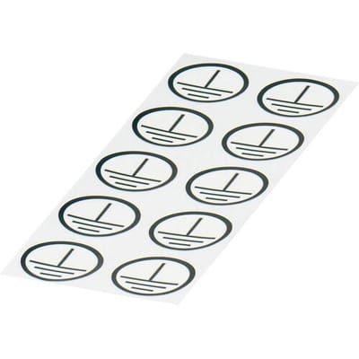 Phoenix Contact 0806767 ETS-E ETS-E - Sticker Wit, Zwart (Ø) 16 mm Inhoud: 100 stuk(s)