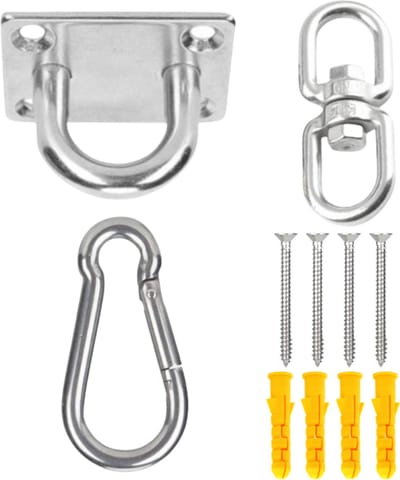XYZ Goods - Luxe Plafondhaak - Hangmat Bevestigingsset - Schommelhaak - Ophangsysteem - Ophanghaak - Plafondbeugel - Bokszak - Schommelstoel - Hangstoel - RVS