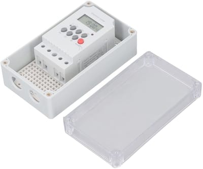 Golden crown - Zwembadpomptimer - Digitale Tijdschakelaar - 20 Aan/uit Programma's - Wit - Waterverwarmer - Geschikt voor Zwembad - Polycarbonaat