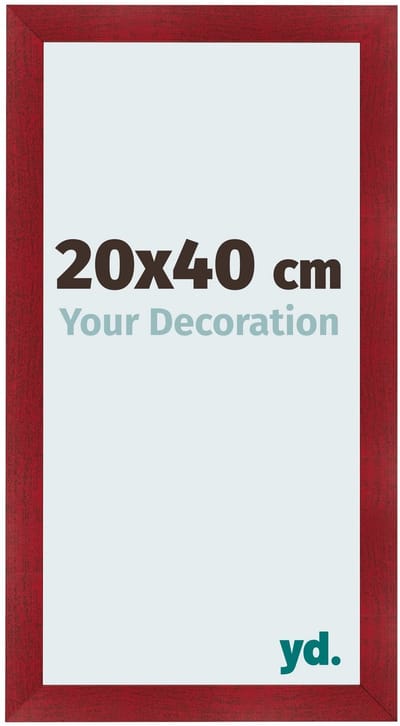 Your Decoration - Fotolijst 20x40 cm - MDF - Wijnrood Geveegd - Pisa