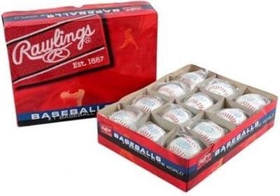 Rawlings DOZIJN TVB Zachte Trainings Honkbal - Wit - 9 Inch - DOZIJN