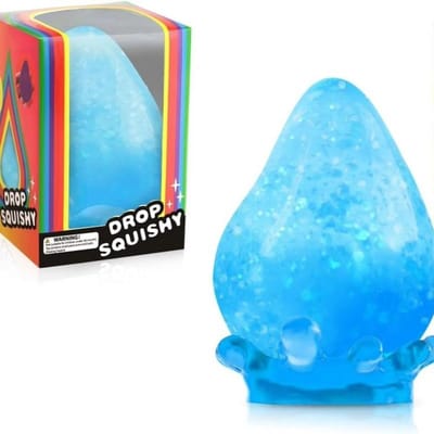 Needoh Waterdruppel Vorm Bevestiging Stressverlichting Knijpen Langzame Terugslag Jongen Meisje Verrassing Speelgoed Kawaii Cadeau Present blauw