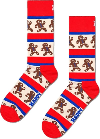 Happy Socks Gingerbread Stripe Sock - unisex sokken - rood - Unisex - Maat: 36 - 40