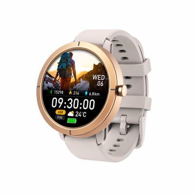 Evy24 Smartwatch EV1 GPS 42mm - GPS Smartwatch Dames & Heren - AMOLED Sporthorloge - Bluetooth Bellen - 5ATM Waterdicht - GPS Horloge - Hartslagmeter - 170+ Sportmodi - iPhone & Android - Goldmetal