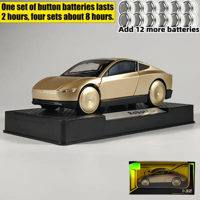 1:32 Cybercab Robotaxi Taxi Autonome Modèle Réduit en Alliage Métallique Moulé Sous Pression Voiture Jouets Tendance pour la Maison Ornements Collections d'Affichage Décorations