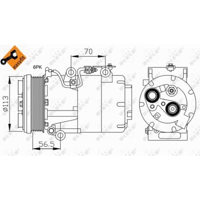 Compressor, airconditioning NRF 32722