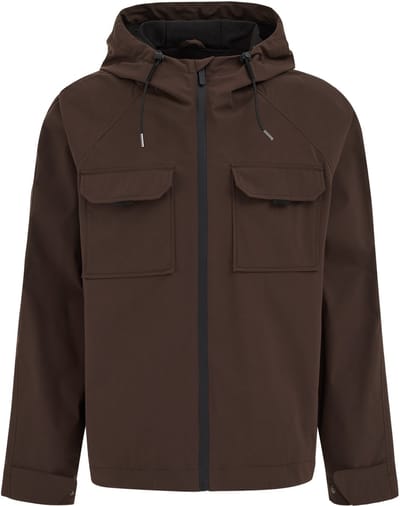 WE Fashion Heren waterafstotend jack met capuchon