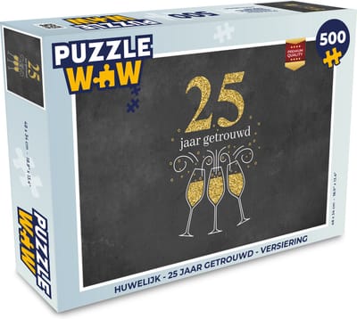 Puzzel Huwelijk - Spreuken - 25 jaar getrouwd - Quotes - Legpuzzel - Puzzel 500 stukjes