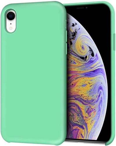 LuxeBass Hoesje geschikt voor Apple iPhone Xr - Anti Scratch - Silicone case - Kunststof - Soft cover - Groen