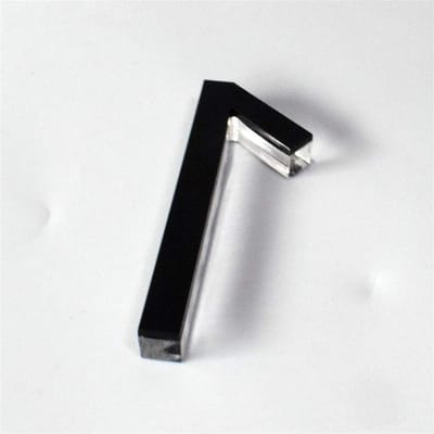 Huisnummer - Adres Plaat - Huis Decoratie - Elegant Design - 250mm - Zilverkleurig