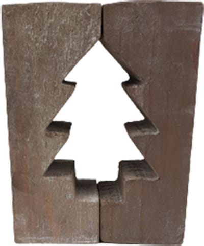 Kaarsenhouder - Bruin - 15 x 6 cm - Set van 2 - Kaars - Verlichting