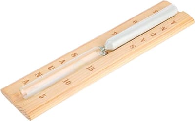 Saunaklok met Uurglas voor Sauna Ruimte, Perfecte Hardware voor Spa en Wellness, 30x6.5 Cm