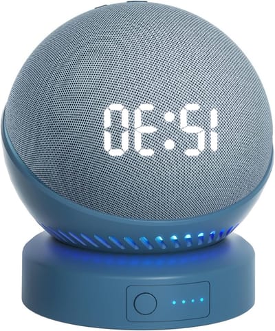 Draagbare Batterijbasis - Draadloze Speaker Standaard - Muziek Luisteren Overal - 8 Uur Speeltijd - 5200mAh - Blauw