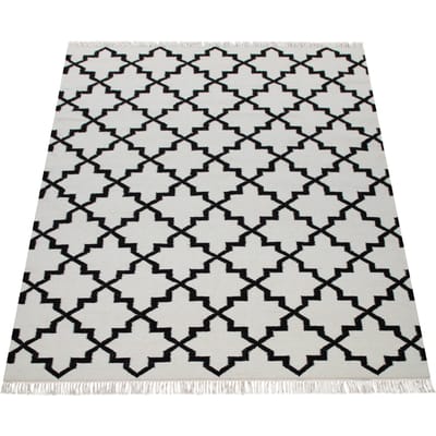 Wollen tapijt Kenolia wit 60x110 cm