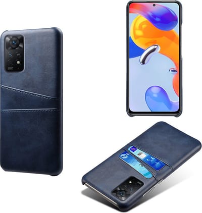 Backcover met Opbergvakjes + PMMA Screenprotector voor Xiaomi Redmi Note 11 Pro 4G/5G _ Blauw