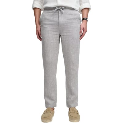 Superdry Merchant Linnen Broek Grey Grootte: M