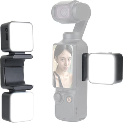Thijox - UTEBIT Mini Videolamp voor Pocket 3 - Magnetische LED Videolamp - IPX4 Waterdicht Fotolicht voor Buitenopnames, Perfect voor Fotografie en Vi