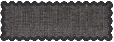 MD Entree - Keukenloper - Vloerkleed - Machinewasbaar - Cook & Wash - Wave Border Anthra - 50 x 150 cm