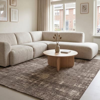 DÉJA Living Vloerkleed 200x290cm - Laagpolig Grijs Stof - Ruma