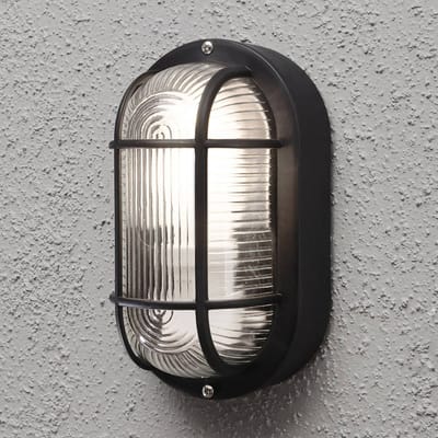 Konstsmide Elmas Wandlamp Buiten - E27 - IP44 - Zwart