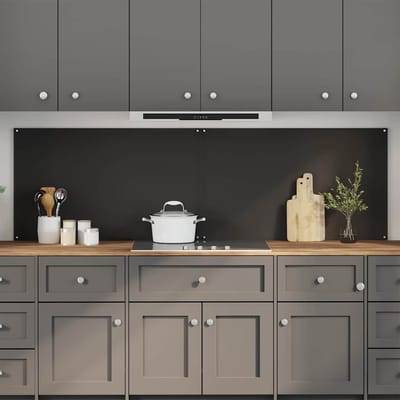 vidaXL - Keukenachterwand - 2 - st - Zwart - 100 - x - 60 - cm - gehard - glas
