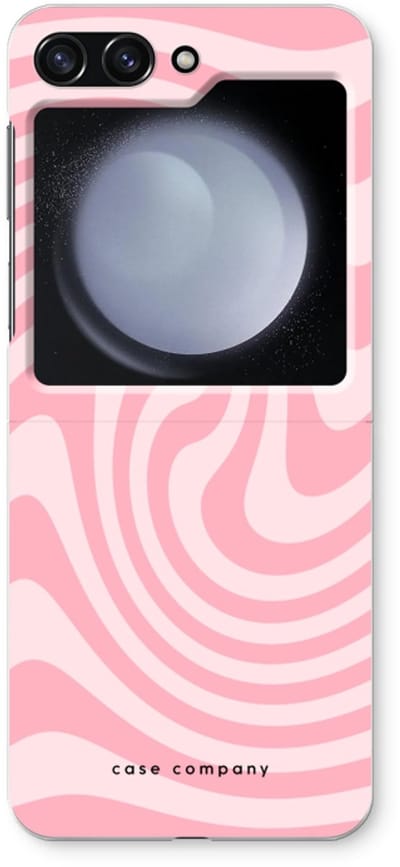 Case Company® - Hoesje geschikt voor Samsung Galaxy Z Flip5 hoesje - Swirl Roos - Soft Cover Telefoonhoesje - Bescherming aan alle Kanten en Schermrand