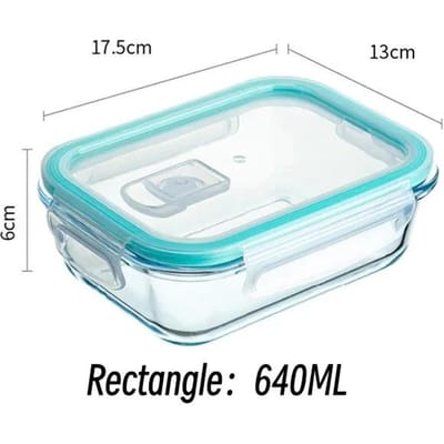 Lunch Bento Box van Hoog Borosilicaatglas Magnetron Verwarmbare Bento Box Snacks Fruit Verzegelde Isolatiebox Vierkante Lunch Picknickdoos