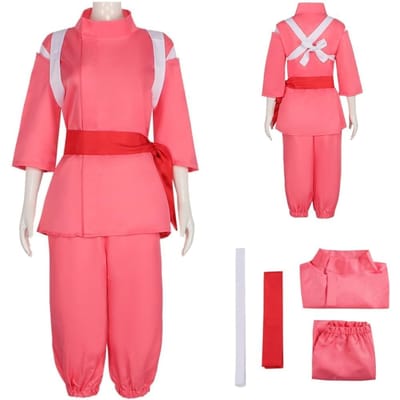 [Augwindy] Tenue Cosplay Ogino Shiro Haku Costume Cosplay Sen Kaonashi Costume d'Halloween Tenue pour Femme Déguisement Événement Fête de Fin d'Année École Anim red