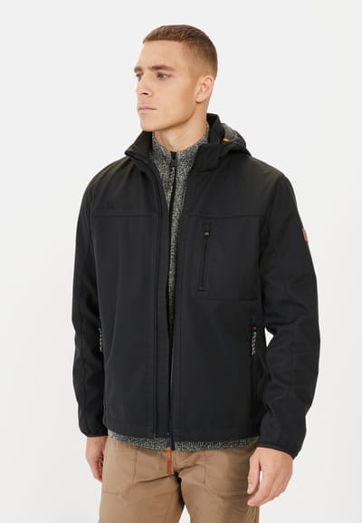 camel active Softshelljack met afneembare capuchon - Maat menswear-34 - Zwart