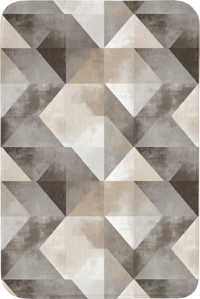 Badmat 60x90 cm - Antislip - Geometrisch - Motief - Aardetinten - Badmatten voor badkamer - Badkamermat - Douchemat - Badkamer mat