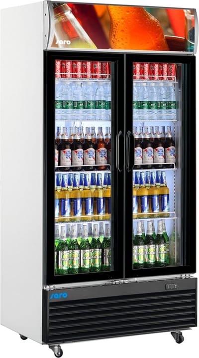 SARO Flessenkoeler met dubbele glasdeur Model GTK 800