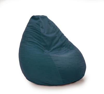 Drop & Sit - compacte zitzak - trendy rib (corduroy) - petrol - 180L - handgemaakt in de Benelux met uitneembare binnenzak