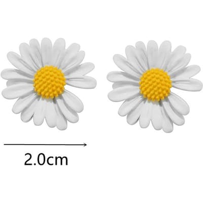 Boucles d'oreilles pendantes simples en forme de goutte de fleur de café pour femmes Nouveaux bijoux de mode coréenne Mariage Fête Fille Bijoux élégants Accessoires white