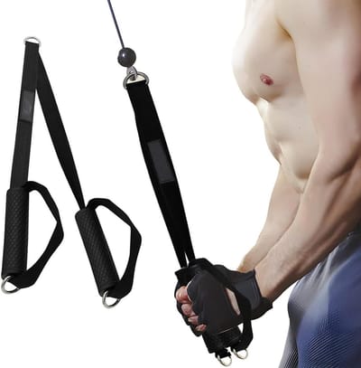 Triceps Kabel - Fitness Touw - Spieropbouw Thuis - Comfortabele Handgrepen - 19 Gram